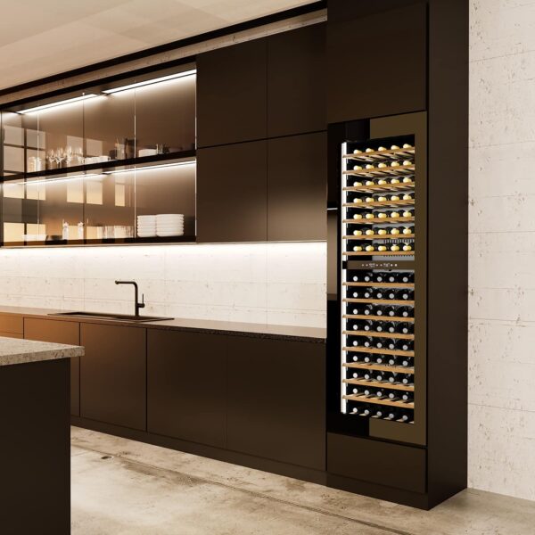 Racitor de vinuri incorporabil Dual Zone, 96 sticle, Caso Germany, WineDeluxe WD 96, negru