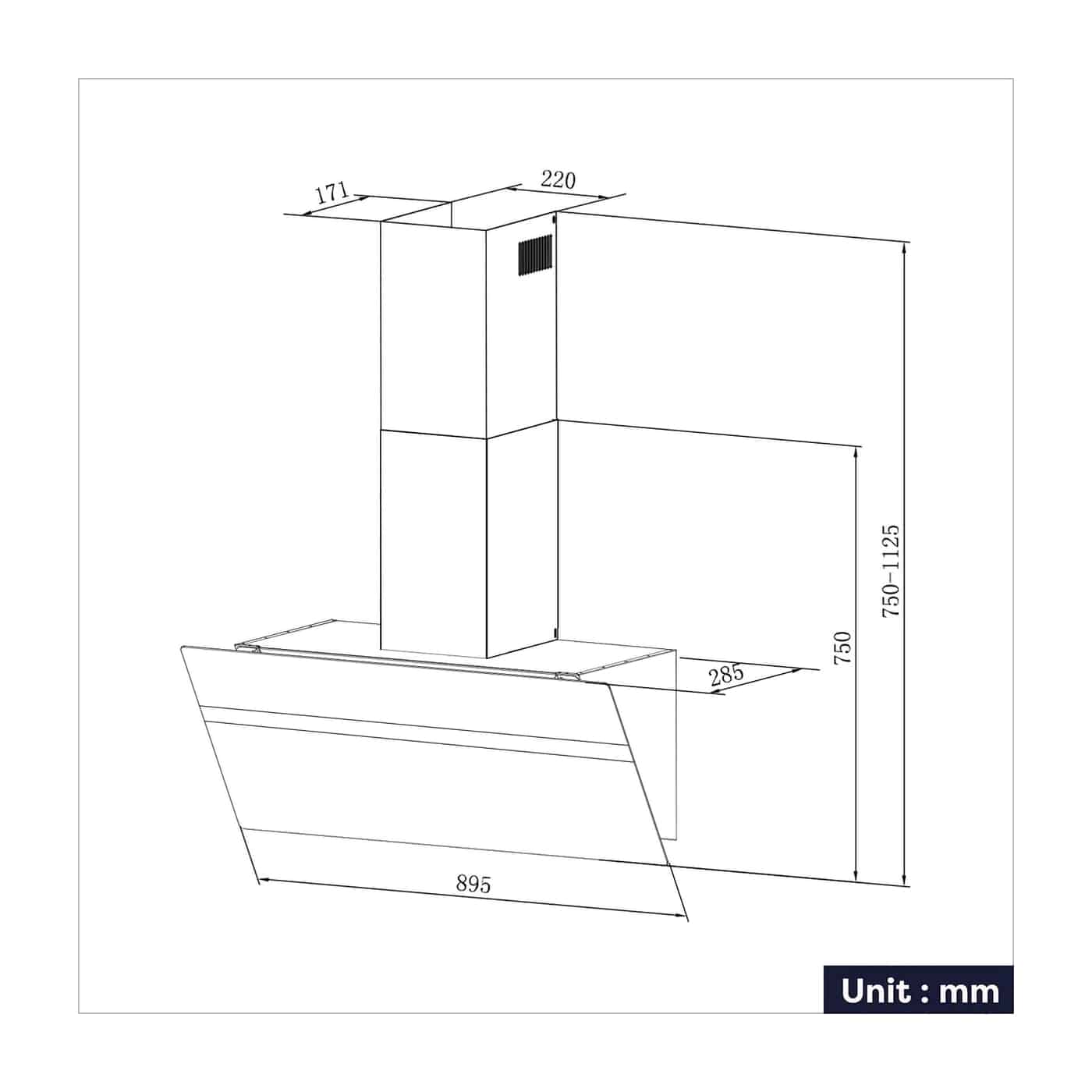 Hota verticala, Ciarra – CBCG9736H-G, negru