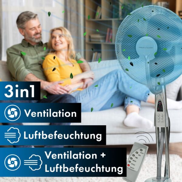 Ventilator camera vertical cu picior, Proficare, PC-VL3111LB, 40 cm, inox