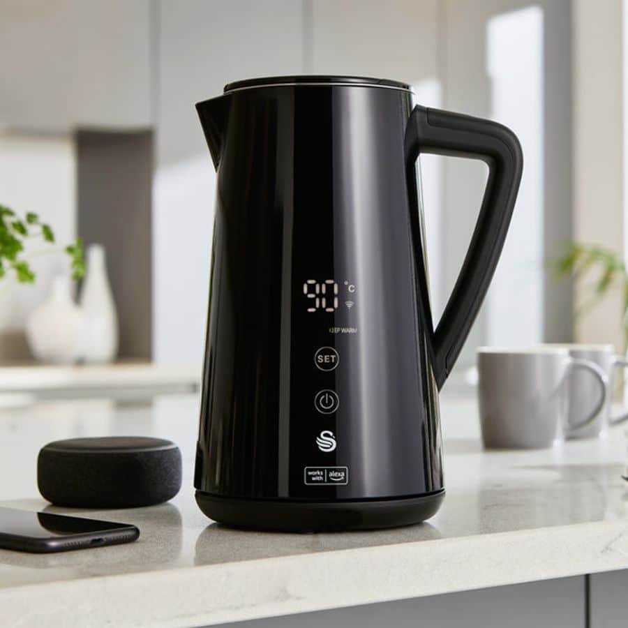 Fierbator apa, Swan, SK14650BLKNE, 1.5 litri, 1800 W, negru