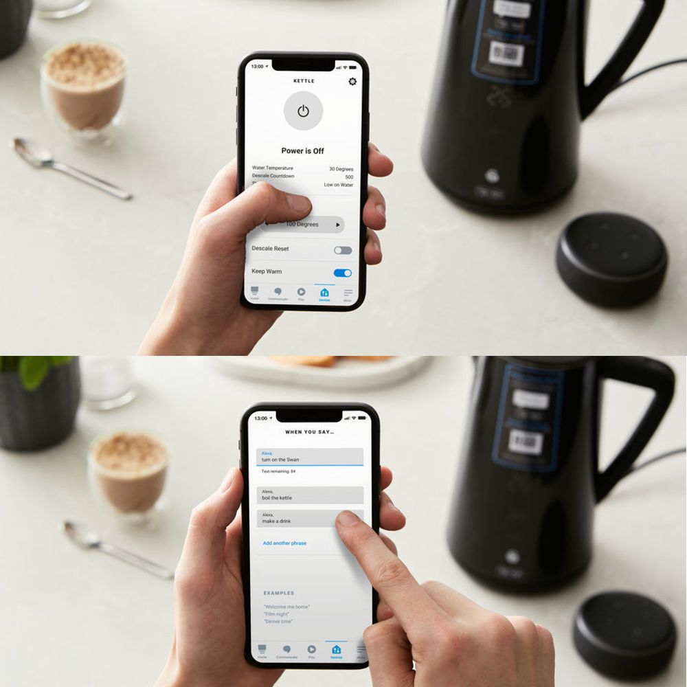 Fierbator apa, Swan, SK14650BLKNE, 1.5 litri, 1800 W, negru