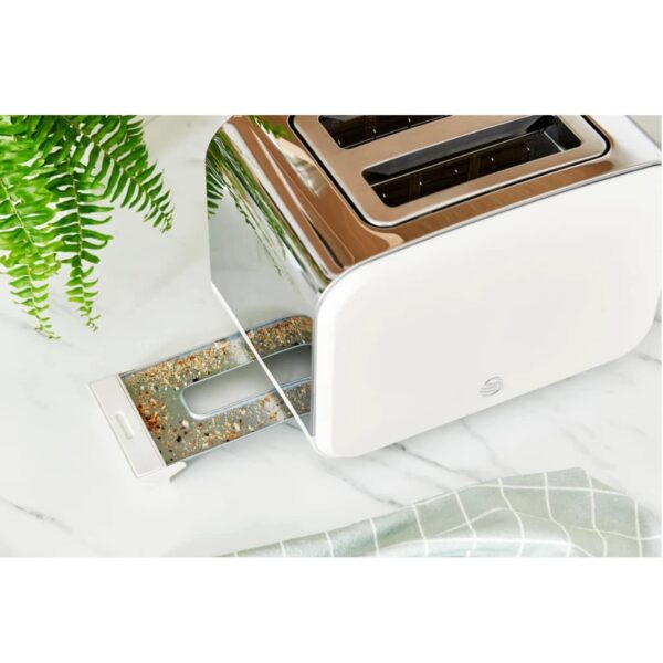 Prajitor de paine, Swan, Nordic, ST14610WHTNE, 2 felii, 900 W, alb