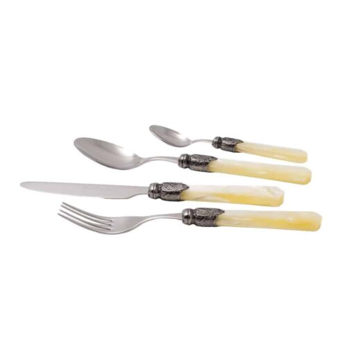 Set de tacamuri Vittoria, Rivadossi Sandro, 6 persoane - 2224RE12, ivoire