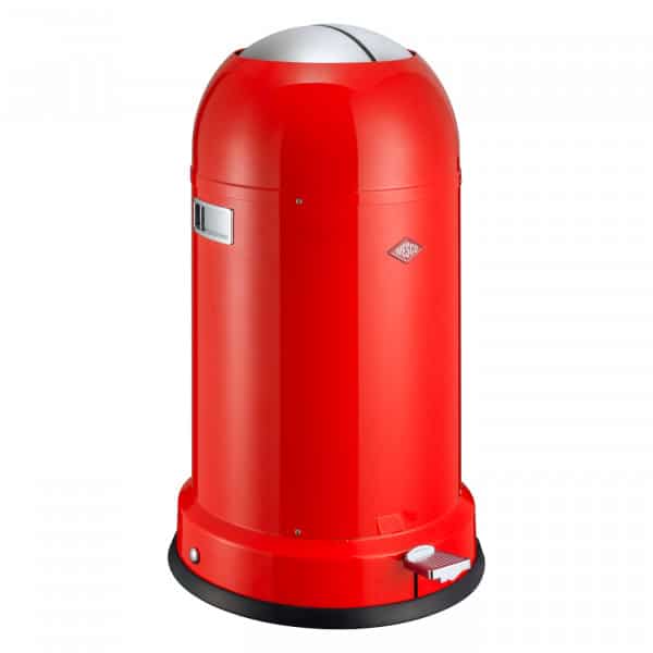 Cos de gunoi cu pedala, WESCO Germany, Kickmaster, 33 litri, 1 compartiment, rosu