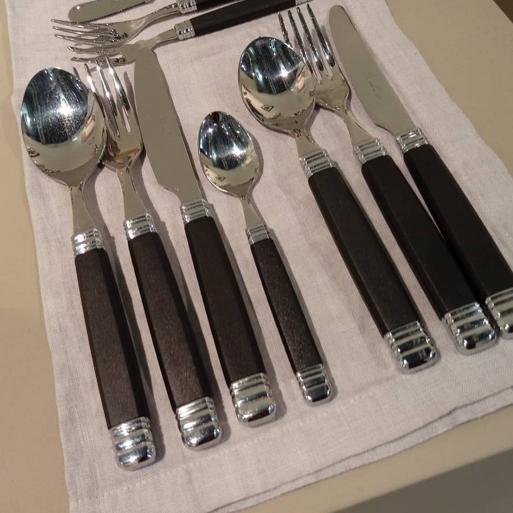 Set de tacamuri Rossini, Rivadossi Sandro, 6 persoane - 7824A11, negru