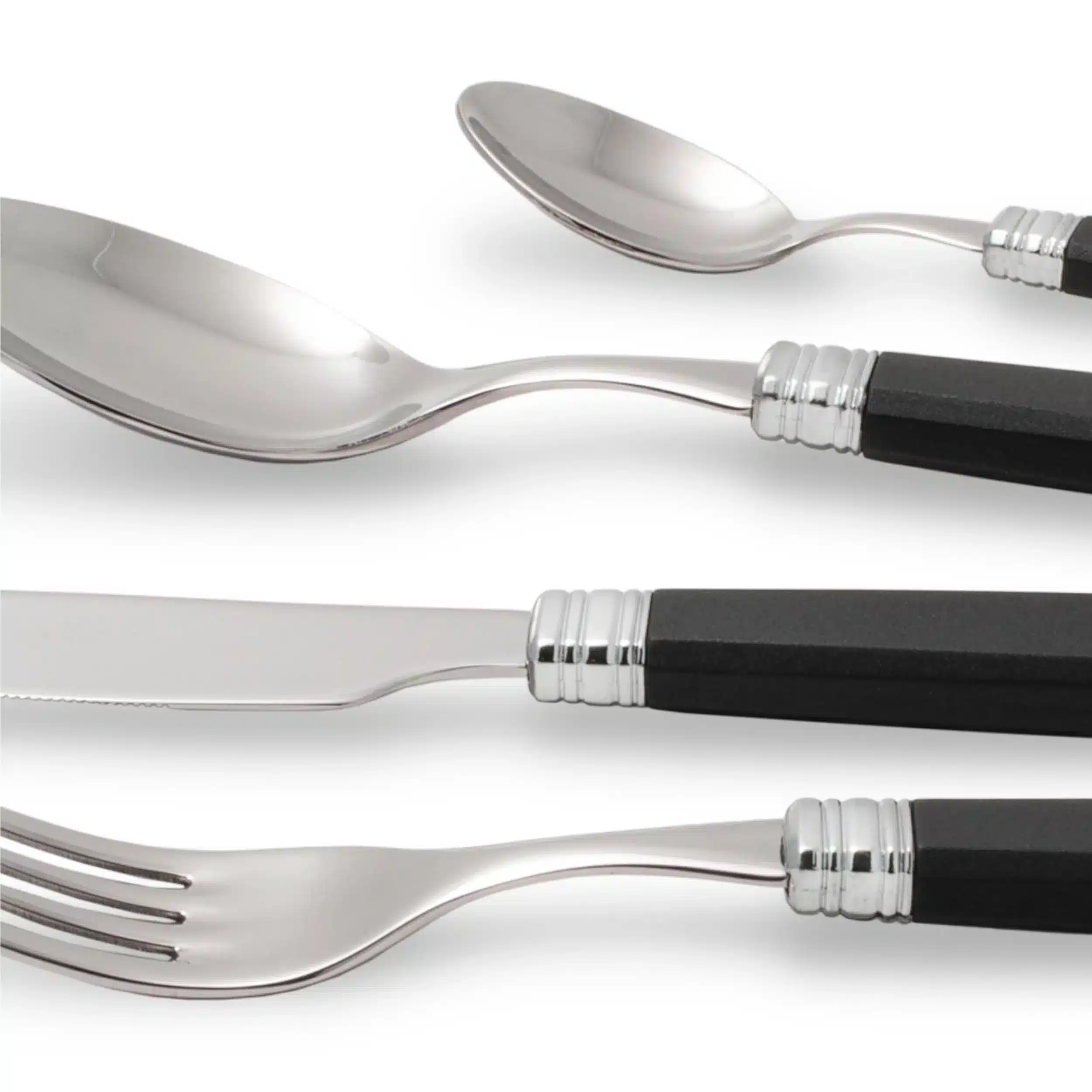 Set de tacamuri Rossini, Rivadossi Sandro, 6 persoane - 7824A11, negru