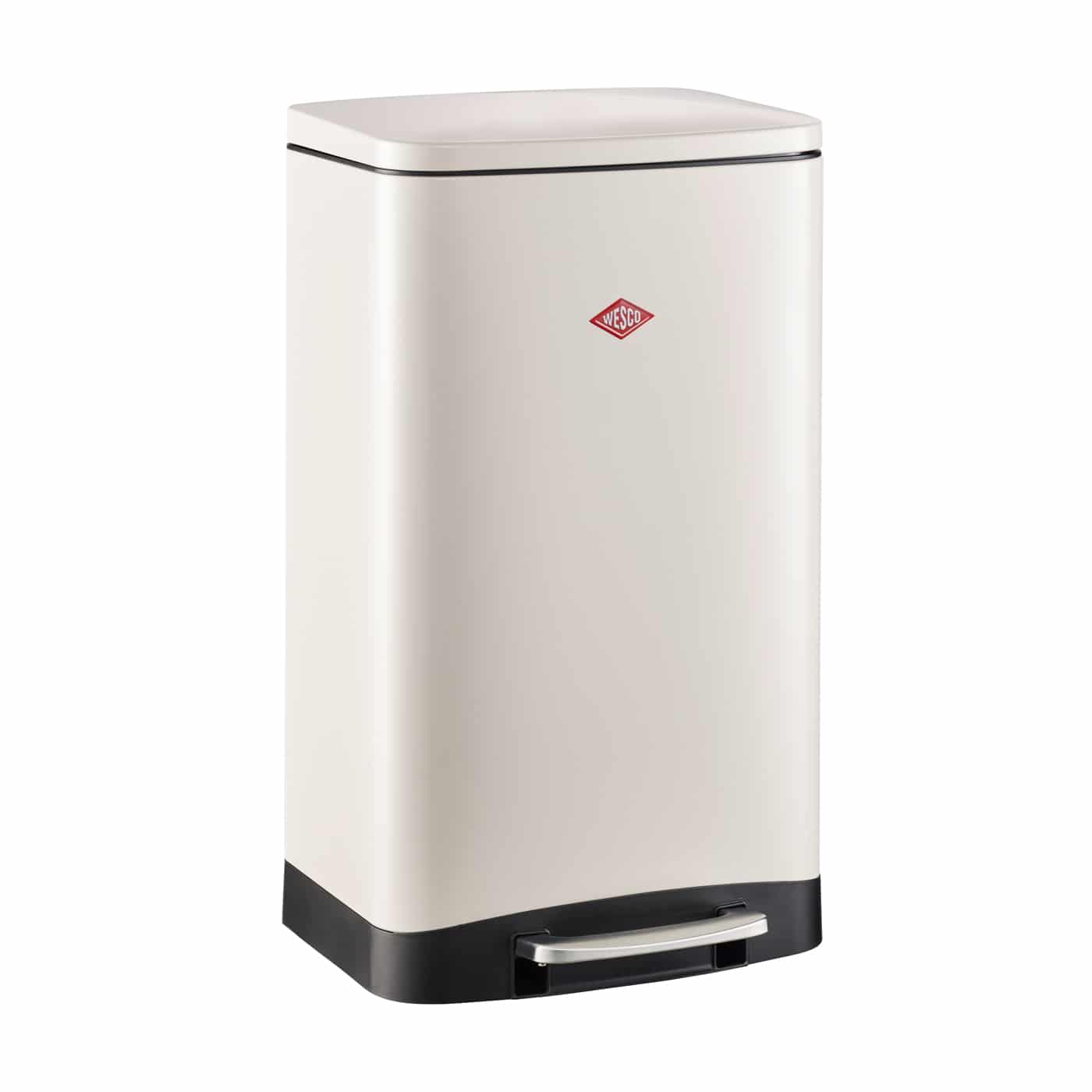 Cos de gunoi cu pedala, WESCO Germany, Towerkick, 40 litri, 1 compartiment, crem mat