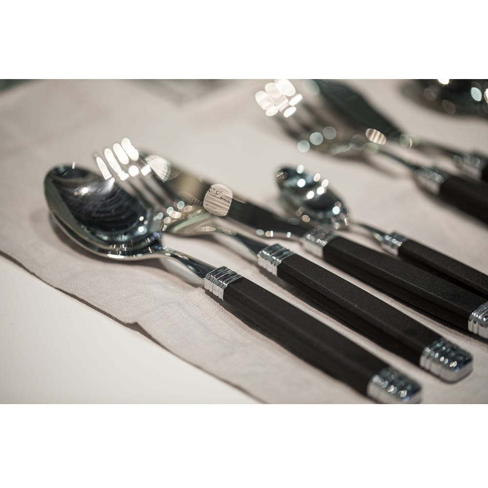 Set de tacamuri Rossini, Rivadossi Sandro, 6 persoane - 7824A11, negru