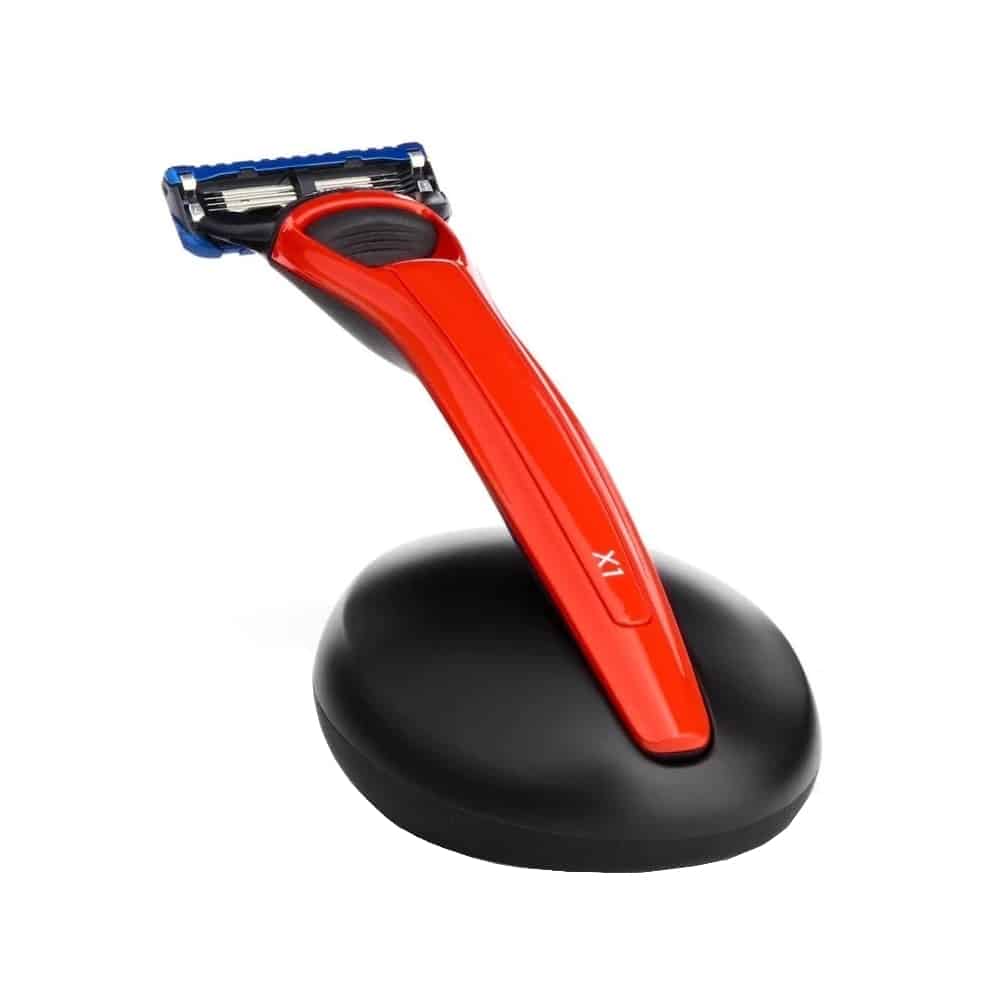 Set aparat de ras cu suport X1, Bolin Webb - Cooper Red