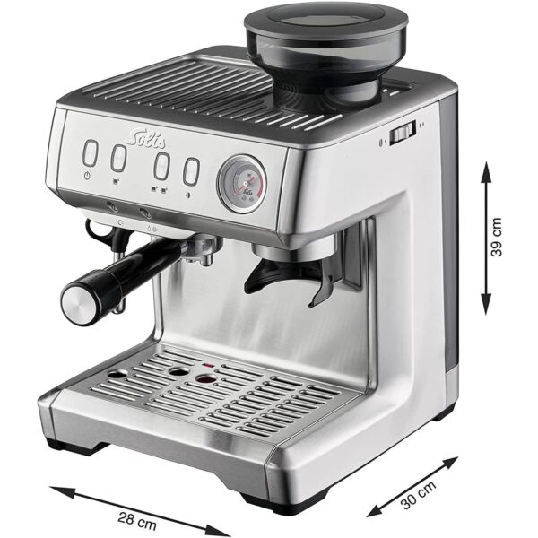 Espressor semiautomat cu rasnita, Solis, Grind&Infuse Compact, 220 g, inox