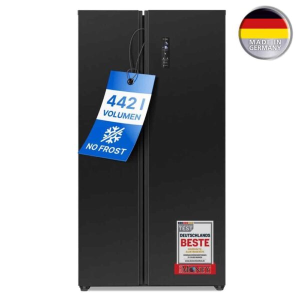 Frigider side by side, Bomann, SBS7344N, 442 litri, negru