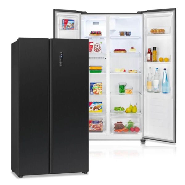 Frigider side by side, Bomann, SBS7344N, 442 litri, negru
