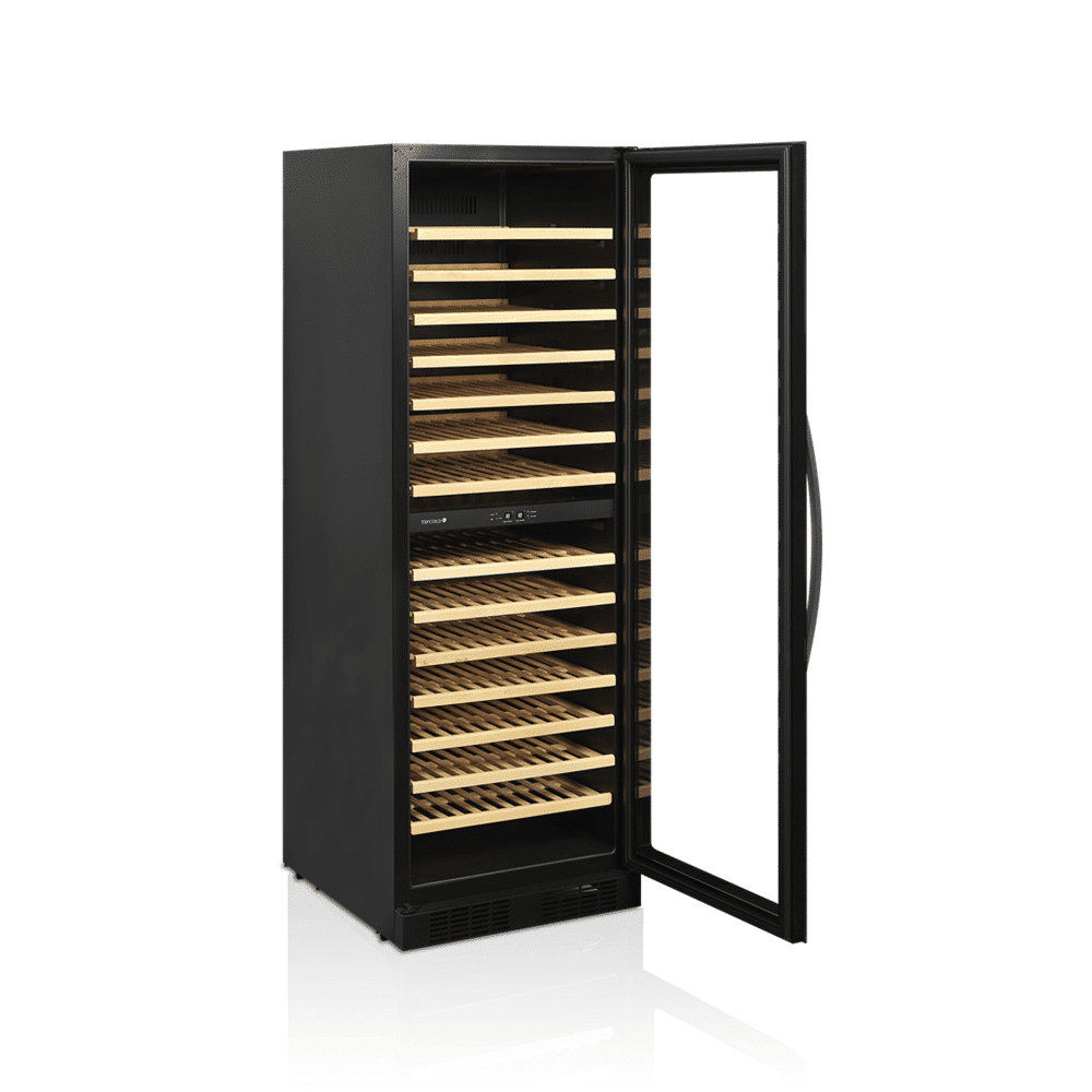 Racitor de vin frameless, TEFCOLD - TFW400-2F, negru
