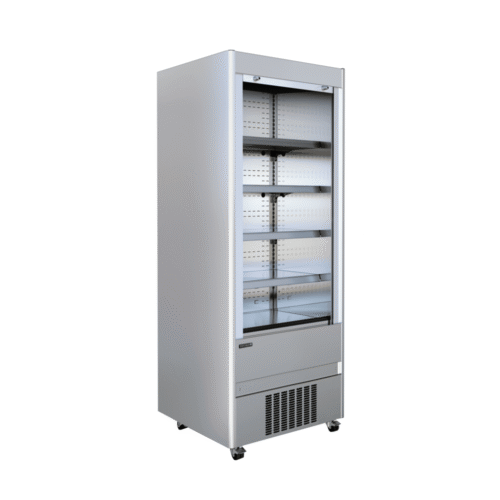 Vitrina frigorifica cu perdea de aer, TEFCOLD, MCX90M, 370 litri, inox