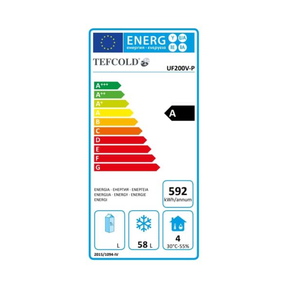 Mini congelator, TEFCOLD, UF200V, 120 litri, alb