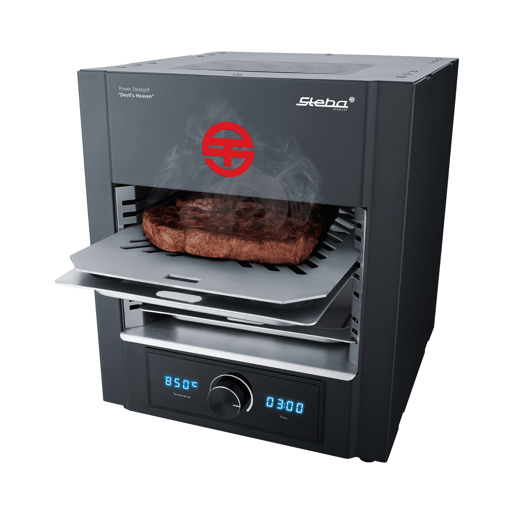 Gratar electric cu temperatura inalta Devil`s Heaven, Steba Germany - PSM2000, negru
