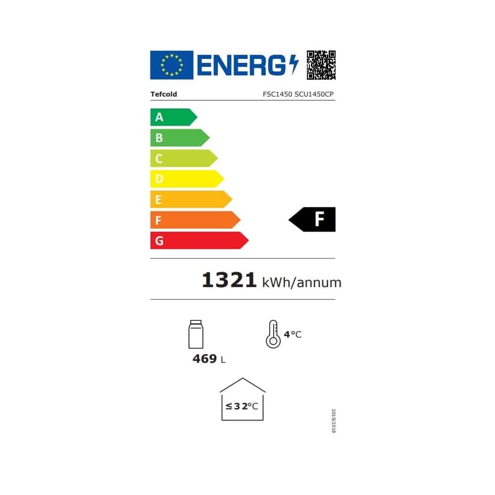 Vitrina frigorifica, TEFCOLD, SCU1450CP, 347 litri, inox