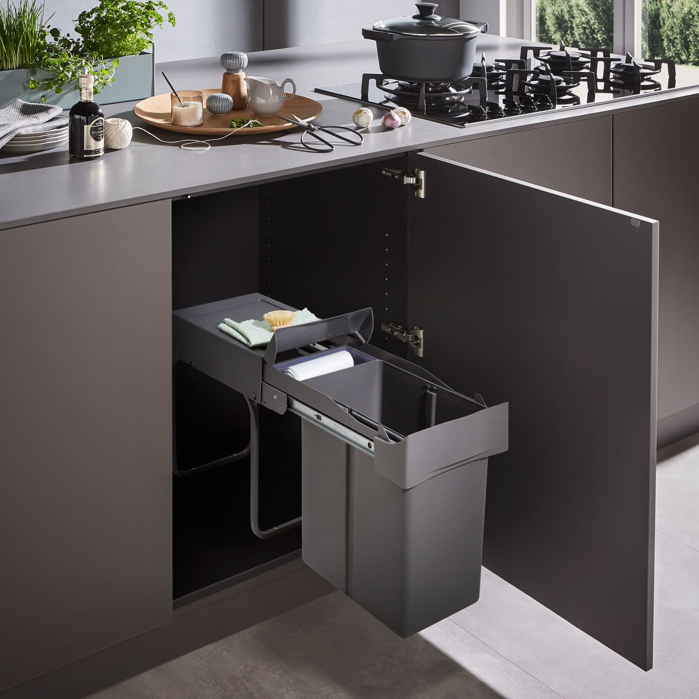 Cos de gunoi incorporabil Built-in Bin 21 l, WESCO Germany - 755226-72, negru