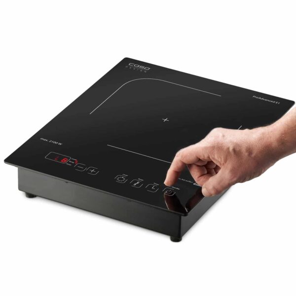 Plita electrica cu inductie incorporabila, Caso Germany, ProAdvanced E1, 1 zona, 29 cm, negru