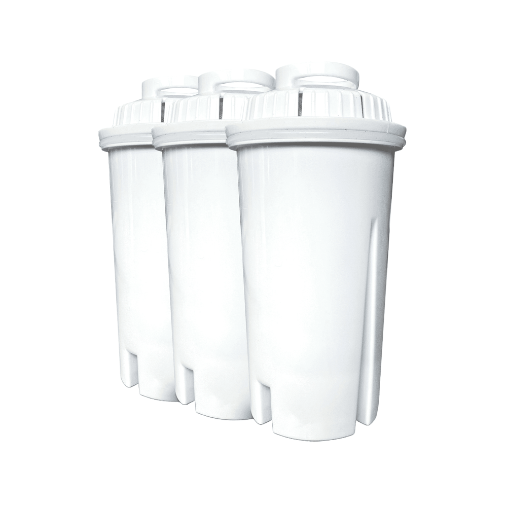 set 3 filtre pentru dozator apa calda, caso germany, capacitate filtrare 160 litrim filtrare in 5 pasi, reduce depunerile de calcar, filtru carbune activ, fara BPA, imbunatateste gustul apei, previne aparitia bacteriilor, alb