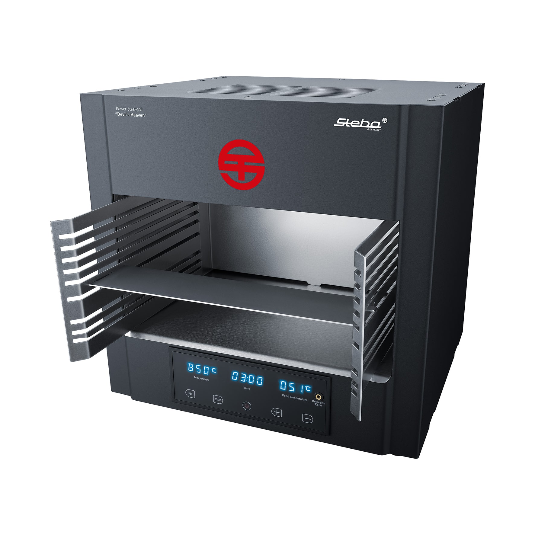 Gratar electric cu temperatura inalta Devil`s Heaven XL, Steba Germany - PSE2600, negru