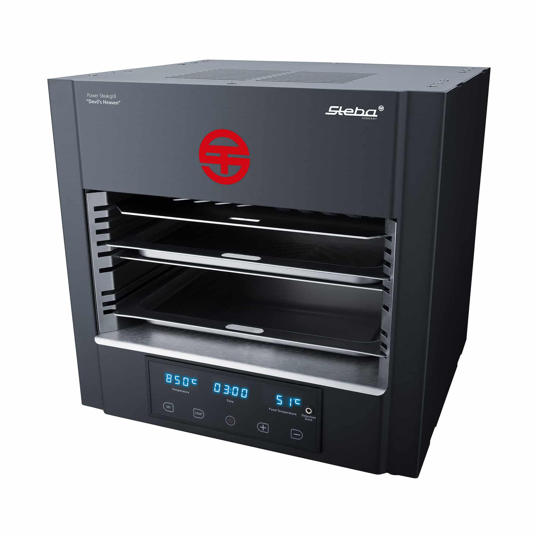 Gratar electric cu temperatura inalta Devil`s Heaven XL, Steba Germany - PSE2600, negru