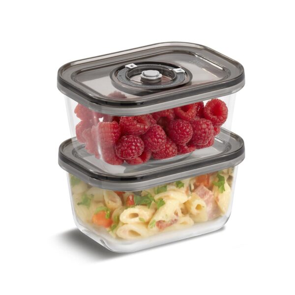 Set 2 caserole pentru vidat, 2x500 ml, Caso Germany, VacuBoxx Eco-Duo S