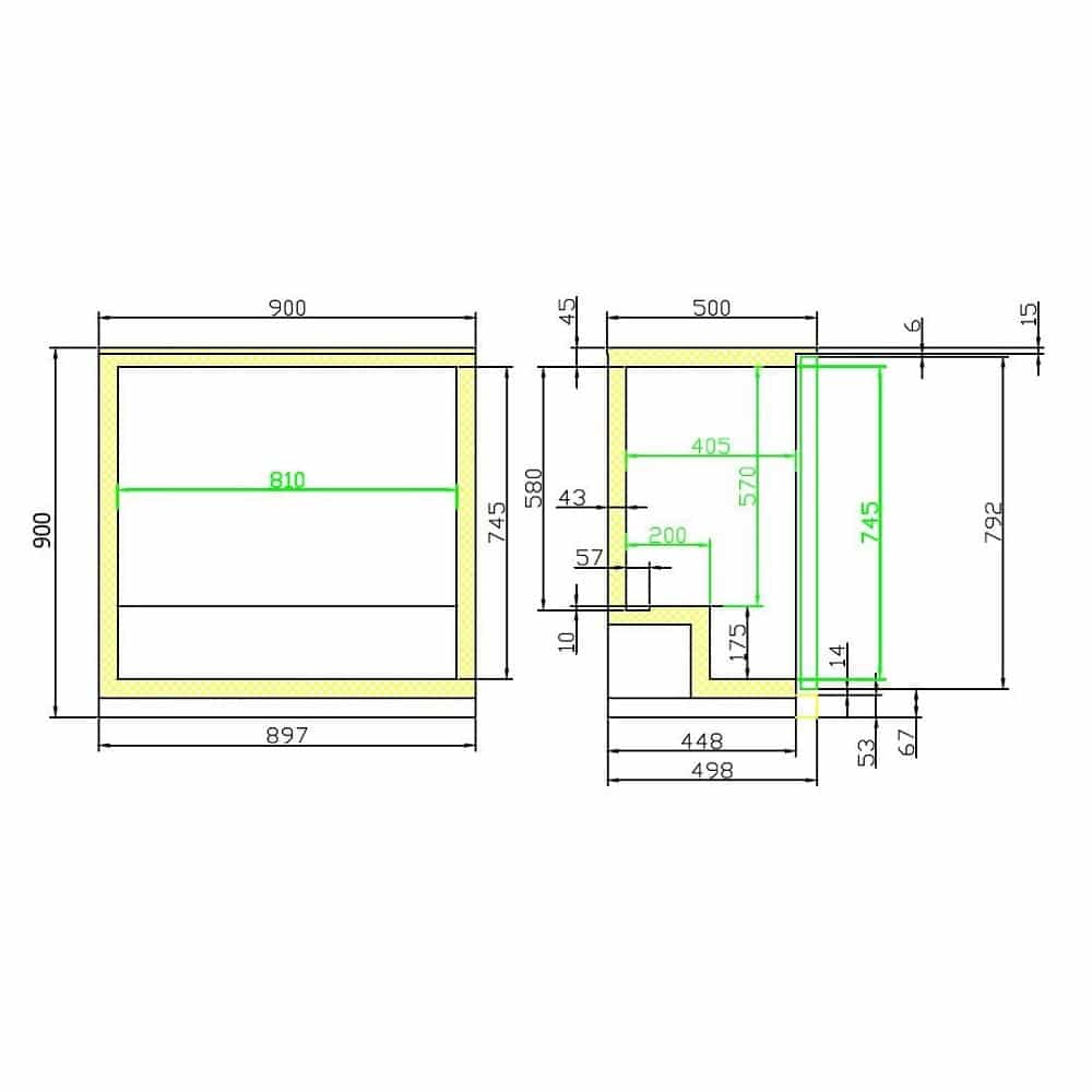 Vitrina frigorifica, CombiSteel, 7455.1305, 198 litri, negru