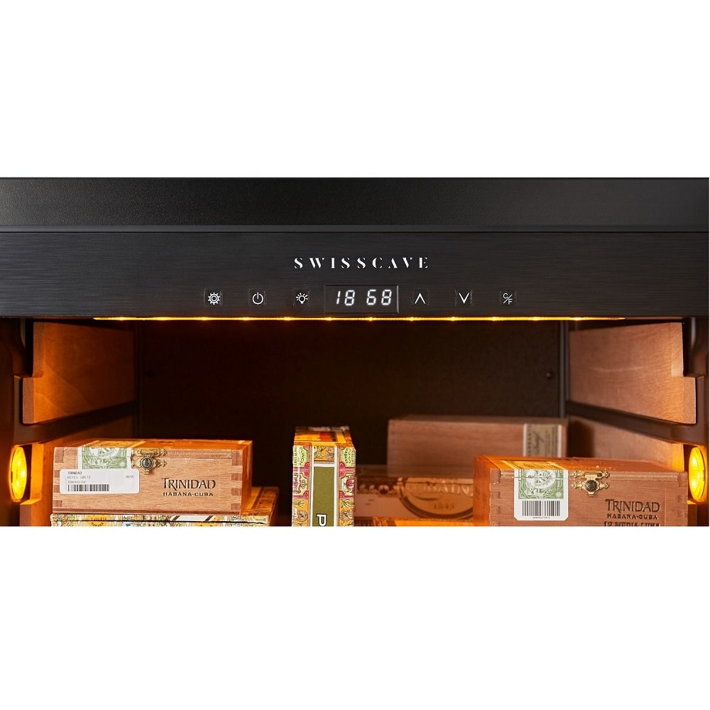 Humidor pentru trabucuri, Swisscave - CLB-460, negru