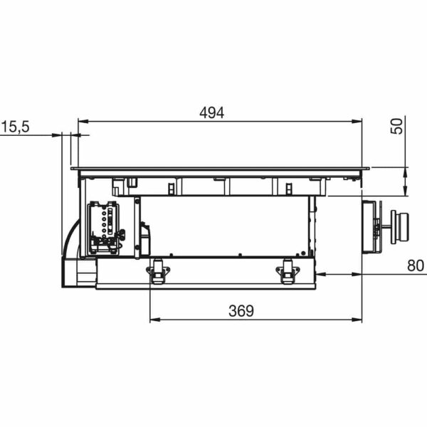 Plita electrica cu inductie incorporabila si hota integrata, Benthaus, ONYX, 4 zone, 75 cm, negru