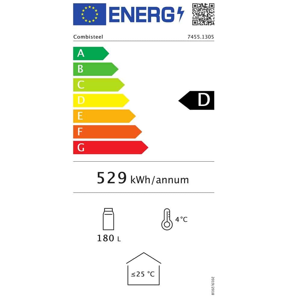 Vitrina frigorifica, CombiSteel, 7455.1305, 198 litri, negru