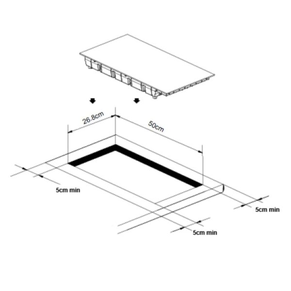 Plita electrica cu inductie incorporabila, Caso Germany, Master E2, 2 zone, 26.5 cm, negru