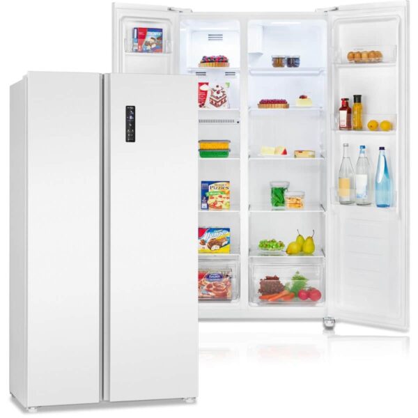 Frigider side by side, Bomann, SBS7344W, 442 litri, alb