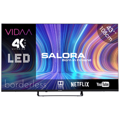 Televizor Smart LED 4K Ultra HD 43 inch, SALORA - 43UV210, negru