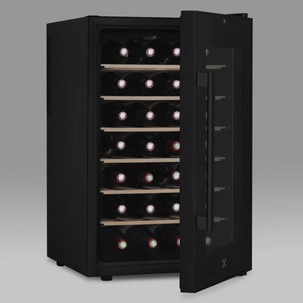 Racitor de vinuri, 28 sticle, LES PETITS CHAMPS, CAVCB28, negru