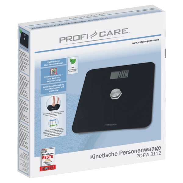Cantar corporal de baie, Proficare, Kinetic Scale, sticla securizata, negru