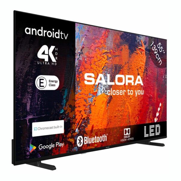Televizor Smart LED 4K Ultra HD 55 inch, SALORA - 55UA550, negru