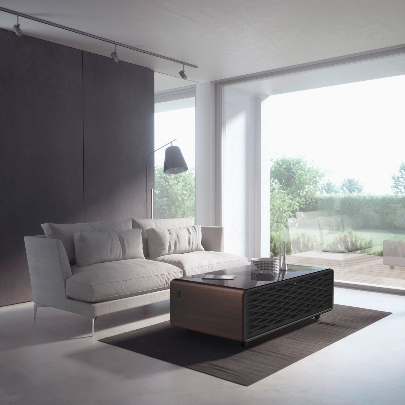 Masa frigorifica cu soundbar 3in1, Caso Germany, Sound & Cool, wenge