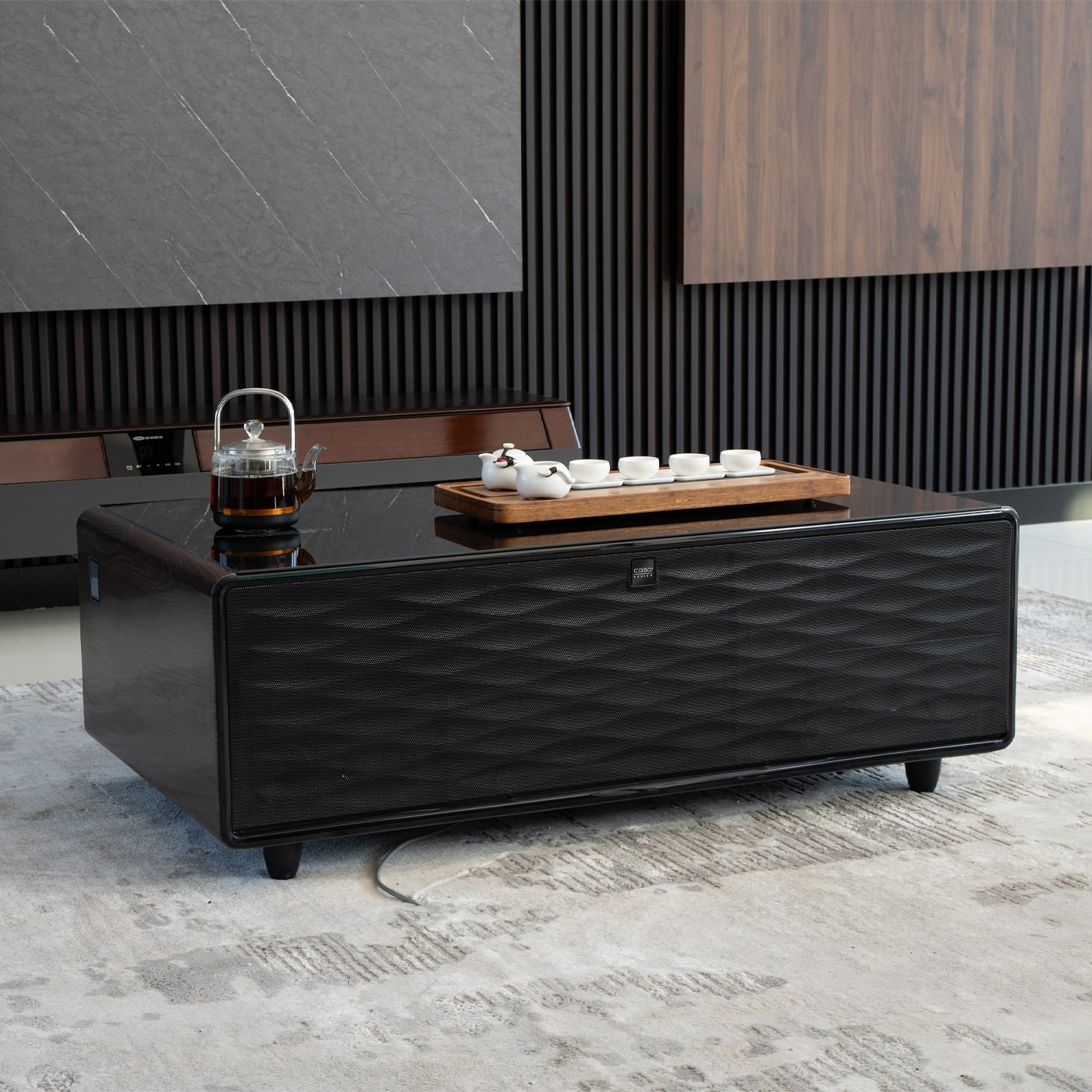 Masa frigorifica cu soundbar 3in1, Caso Germany, Sound & Cool, wenge