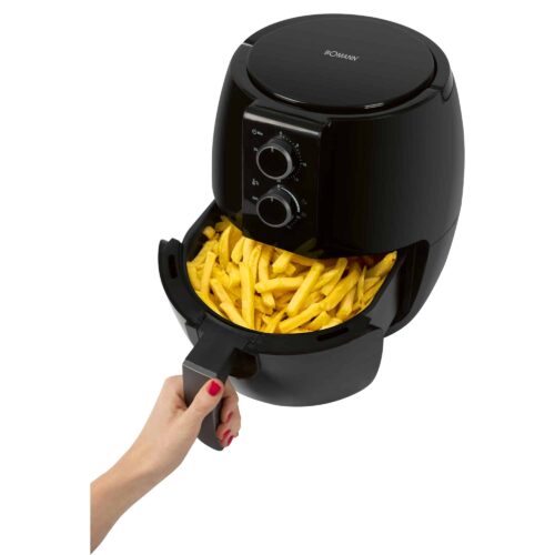 Friteuza cu aer cald Air Fryer, Boman, FR6057HCB, 1350 W, 3.6 litri, negru