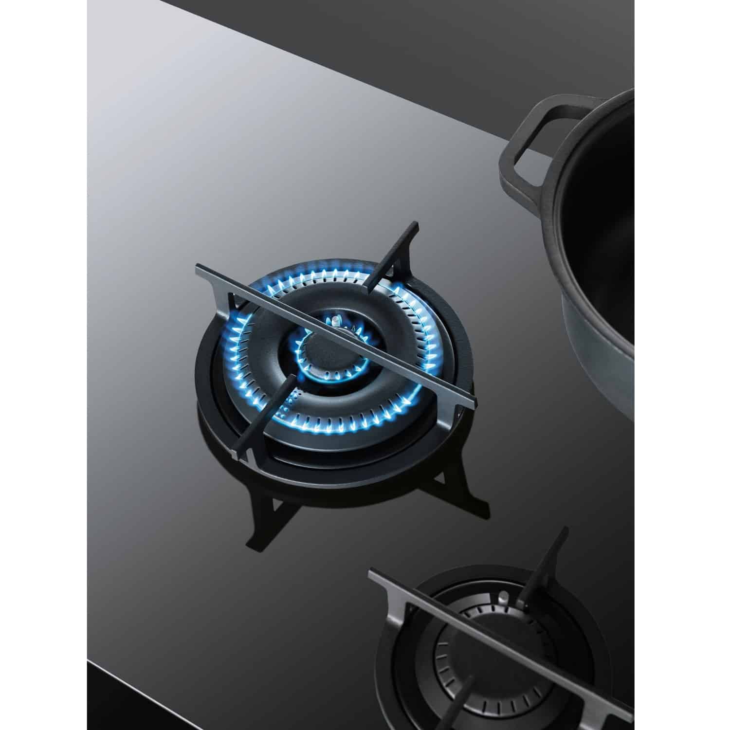 Plita incorporabila pe gaz, Barazza, Mood, 5 arzatoare, 75 cm, negru