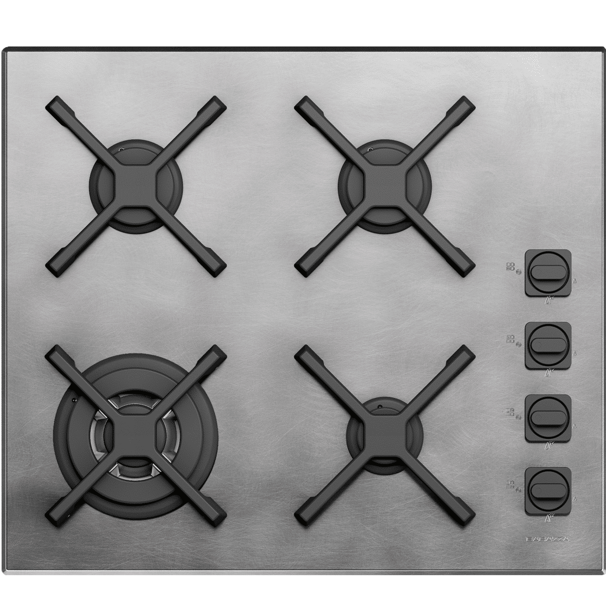 Plita incorporabila pe gaz, Barazza, Unique, 4 arzatoare, 60 cm, inox
