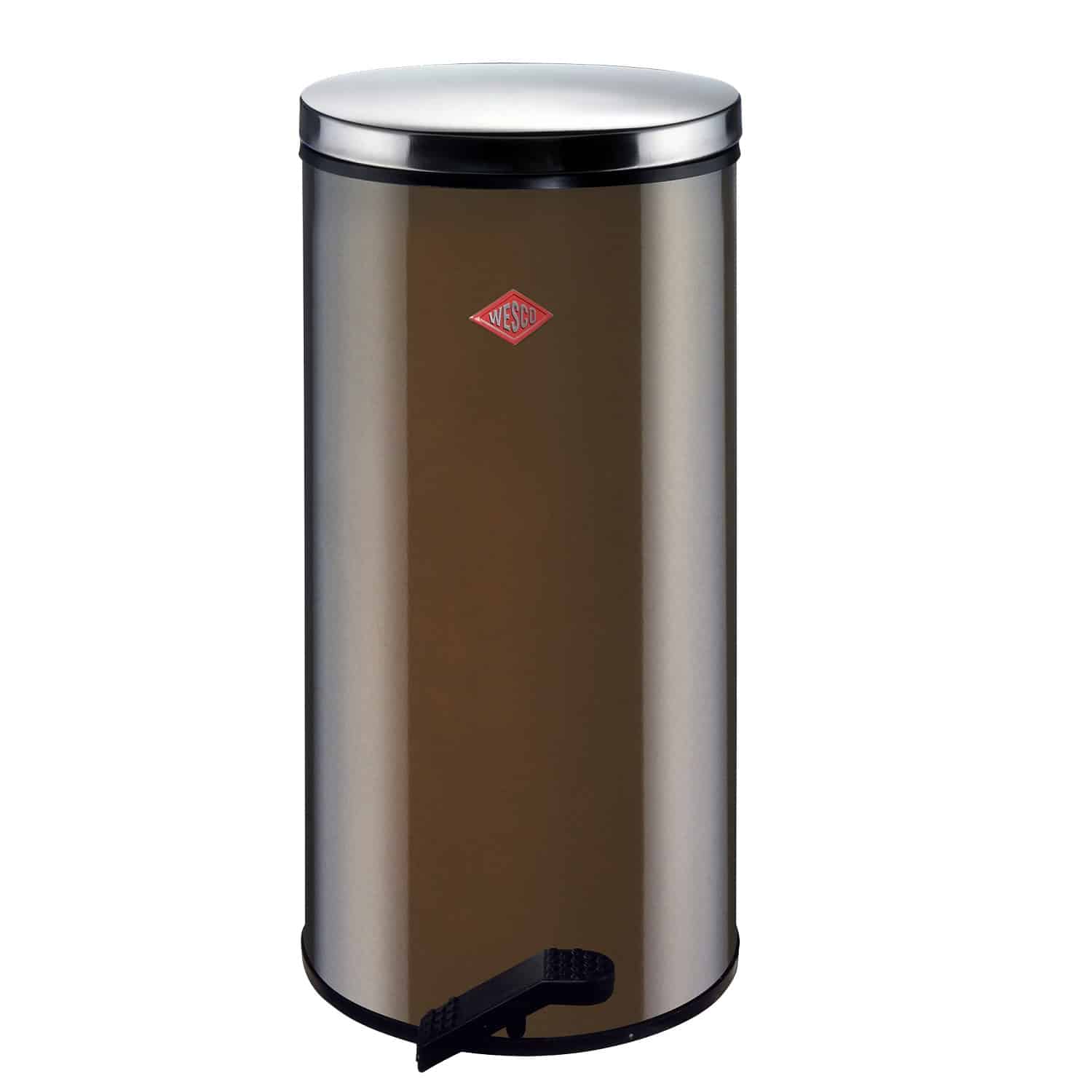 Cos de gunoi cu pedala, WESCO Germany, Pedal Bin 127, 22 litri, 1 compartiment, maro