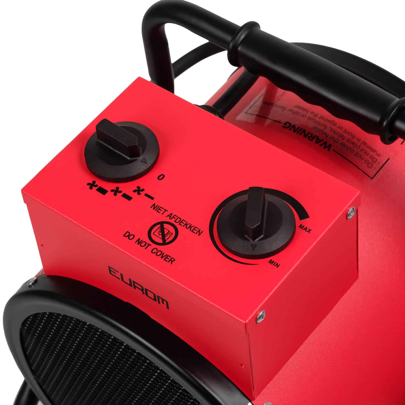 Aeroterma electrica industriala cu termostat, Eurom, 332964, 3000 W, rosu