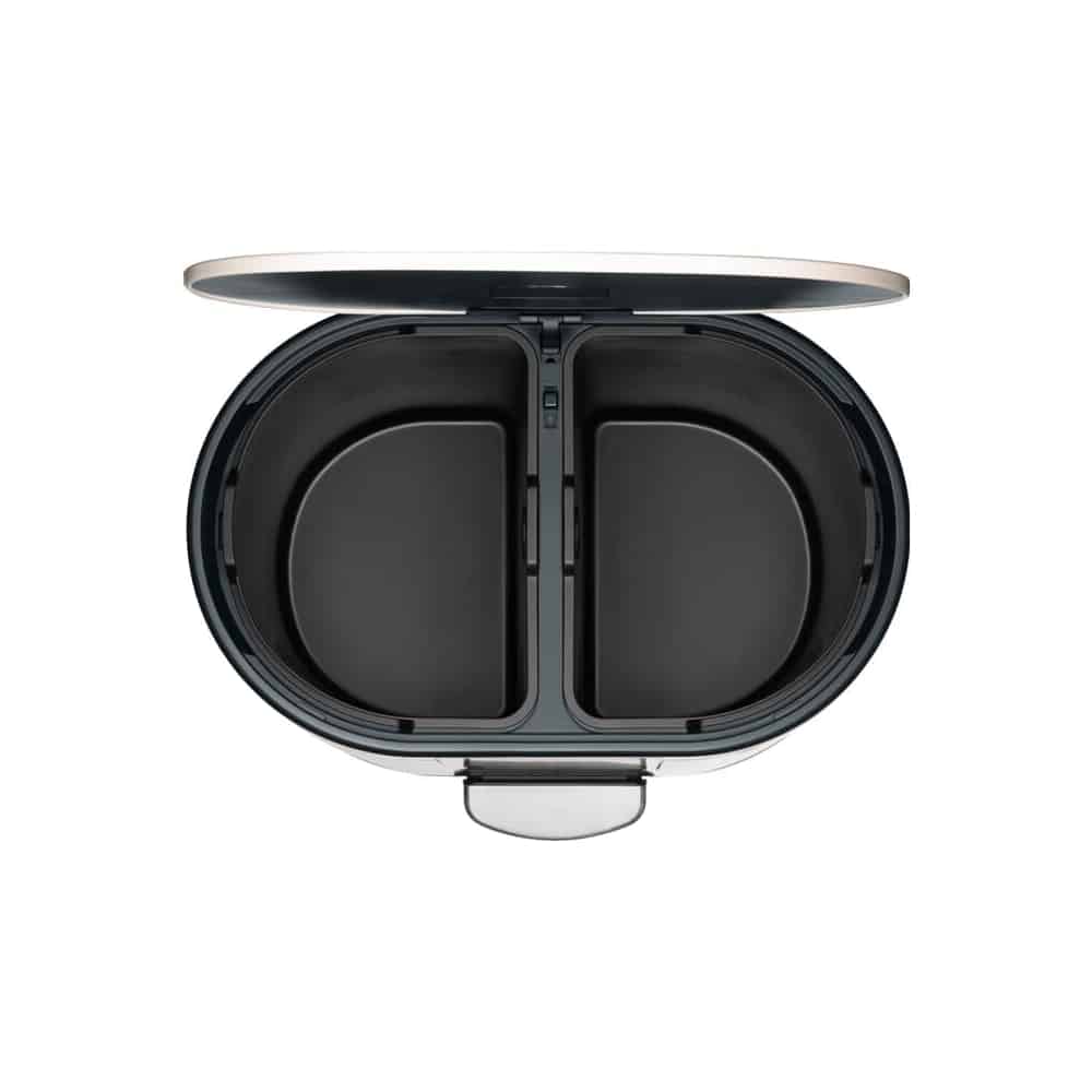 Cos de gunoi cu pedala, WESCO Germany, Multi Collector 2, 25+25 litri, 2 compartimente, negru mat