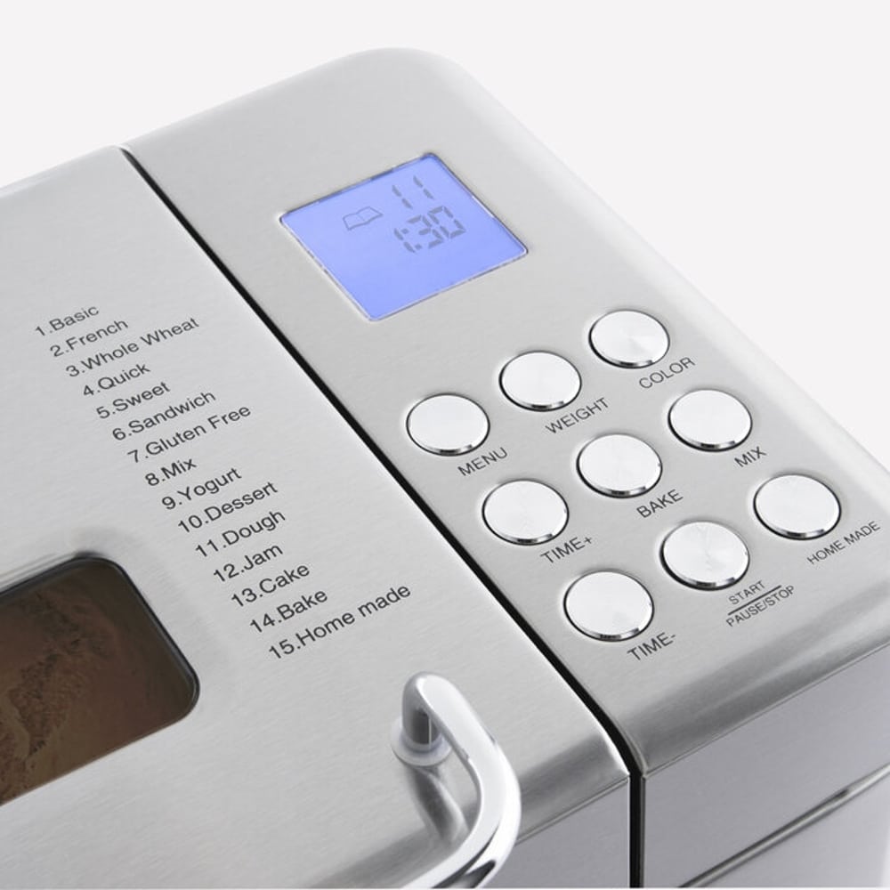 Masina de facut paine, H.Koenig, BAKE440, 1 kg, 600 W, inox
