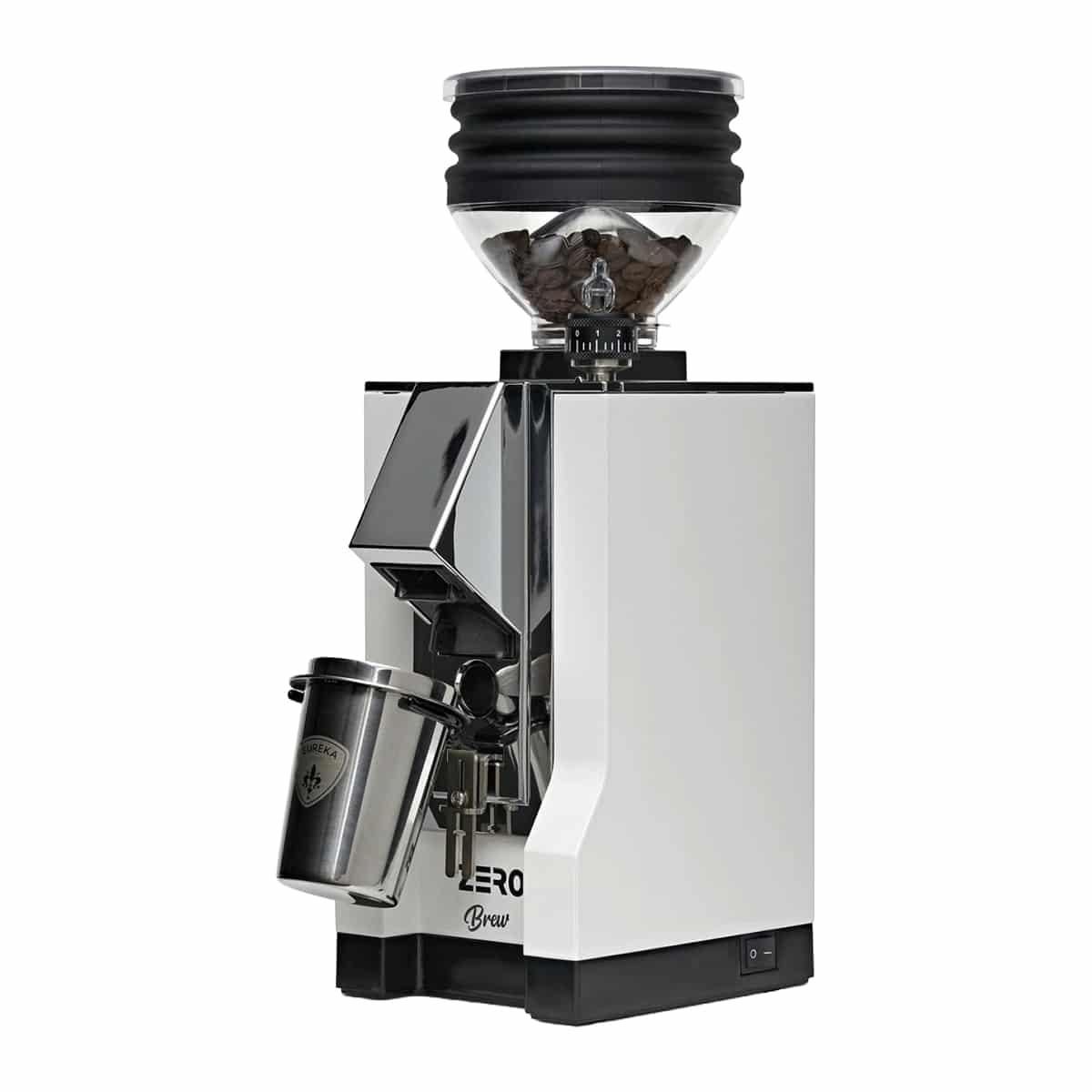 Rasnita profesionala de cafea, Eureka, Mignon, Zero Brew, 45 g, alb