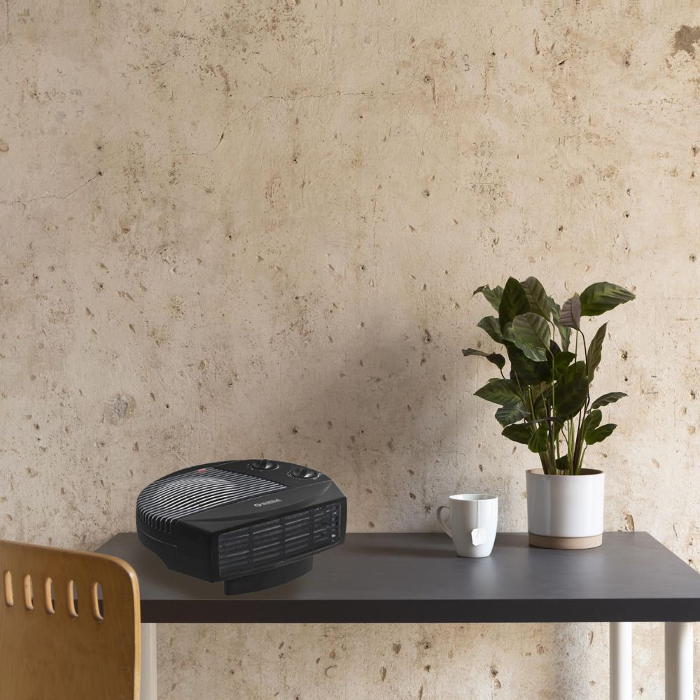 Aeroterma electrica cu termostat, Olimpia Splendid, Cromo Radiale, 2000 W, negru