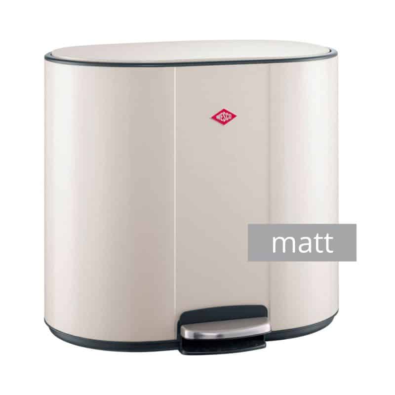 Cos de gunoi cu pedala, WESCO Germany, Multi Collector 2, 25+25 litri, 2 compartimente, nude