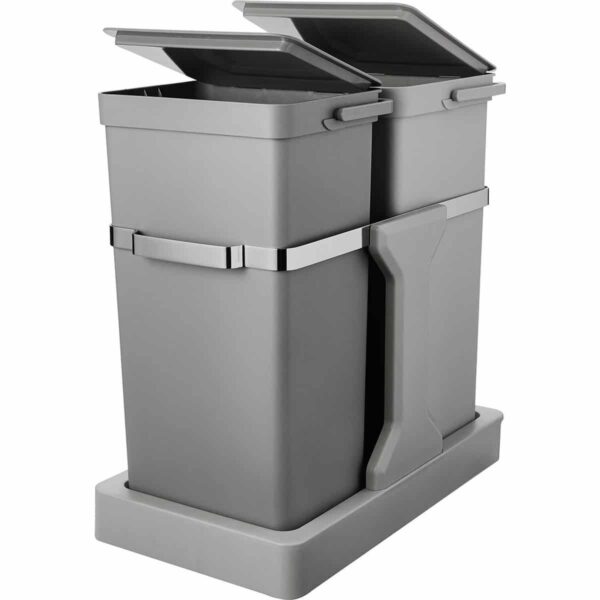 Cos de gunoi incorporabil Deco Duo Built-In, EKO - 993235, gri